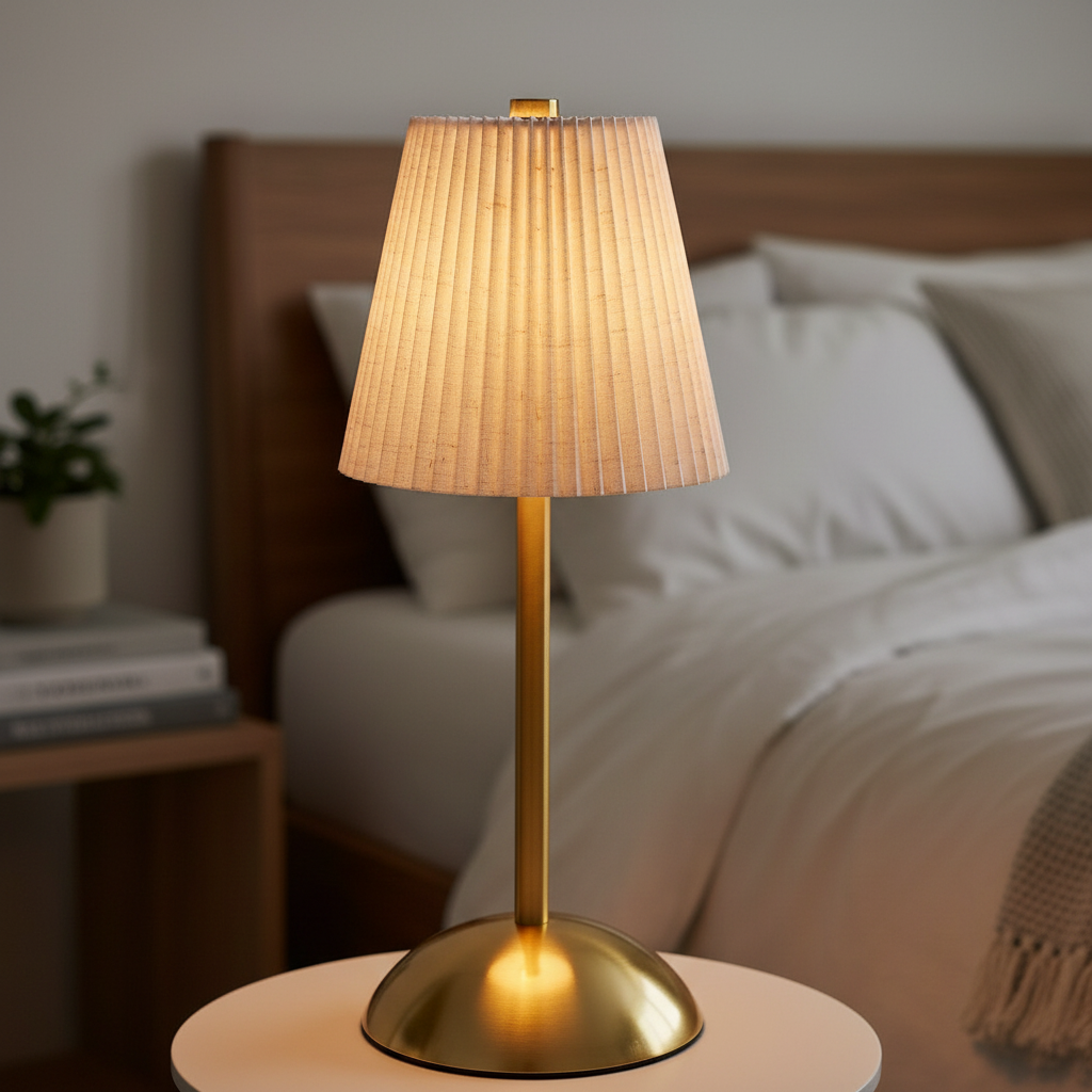 LuxeGlow Tap Lamp – Cream Speckled Edition