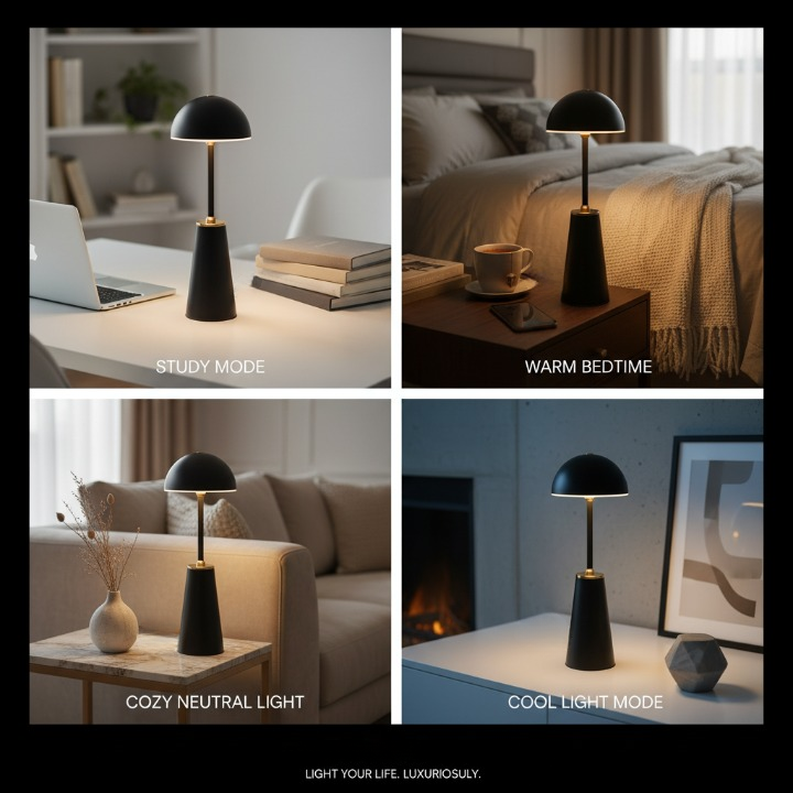Aura Dome Lamp – Midnight Black