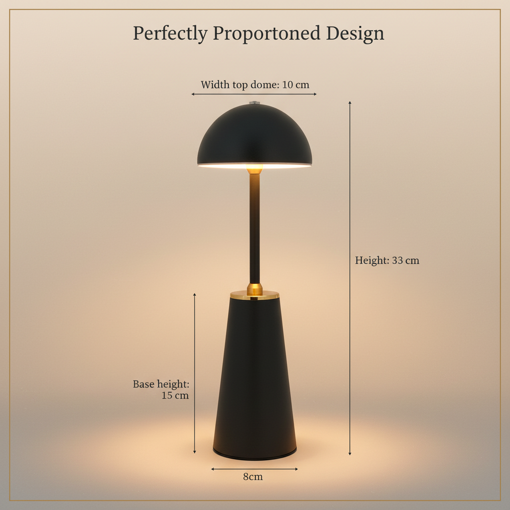 Aura Dome Lamp – Midnight Black