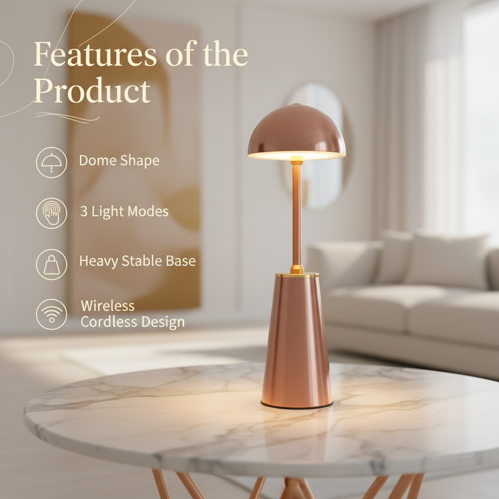 Aura Dome Lamp – Rose Gold