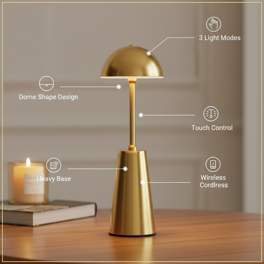 Aura Dome Lamp – Classic Gold