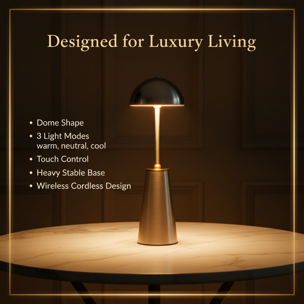 Aura Dome Lamp – Brushed Silver