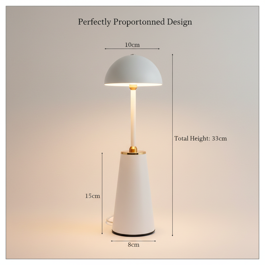 Aura Dome Lamp – Ivory White