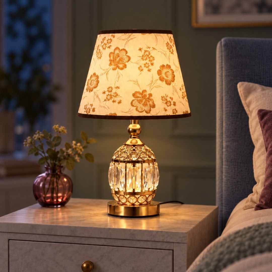 Modern Small Crystal Glass Table Lamp