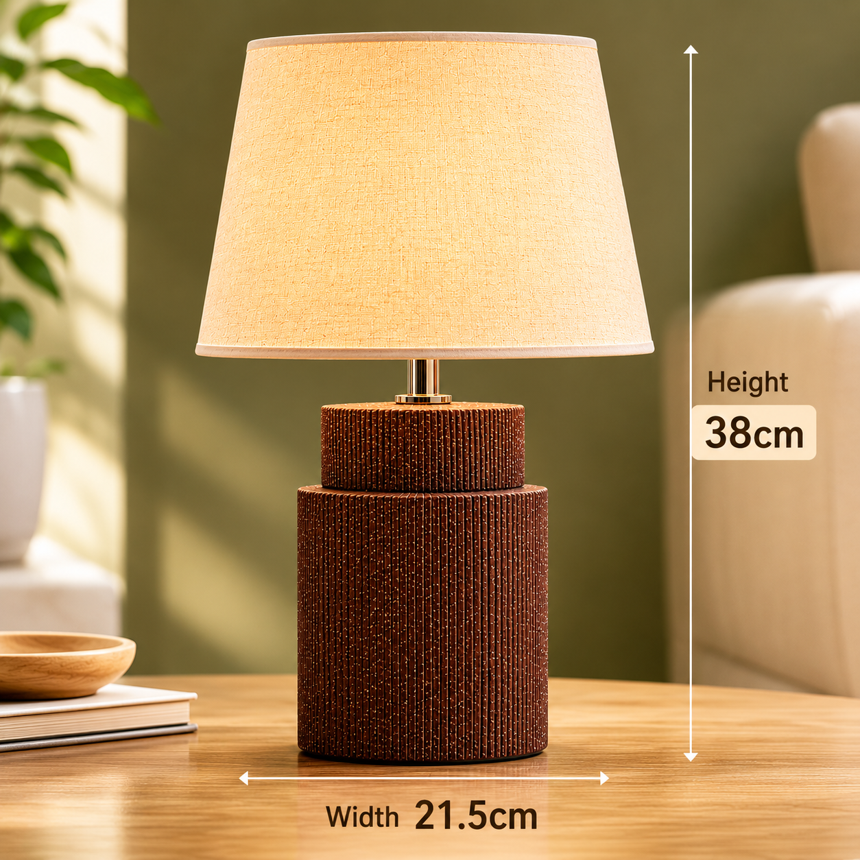Lunara Glow Luxury Bedside Table Lamp