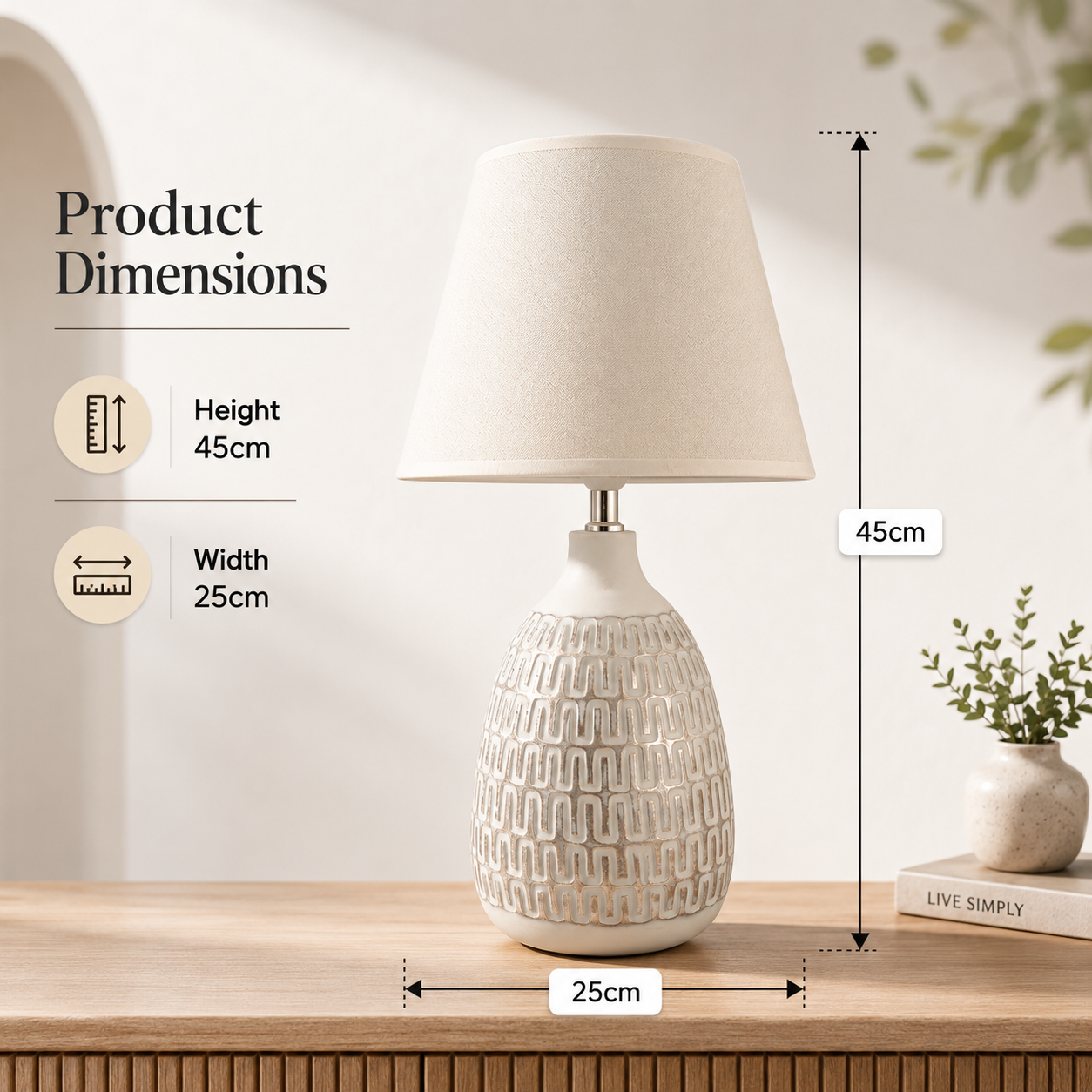 Lunara Luxe Textured Table Lamp