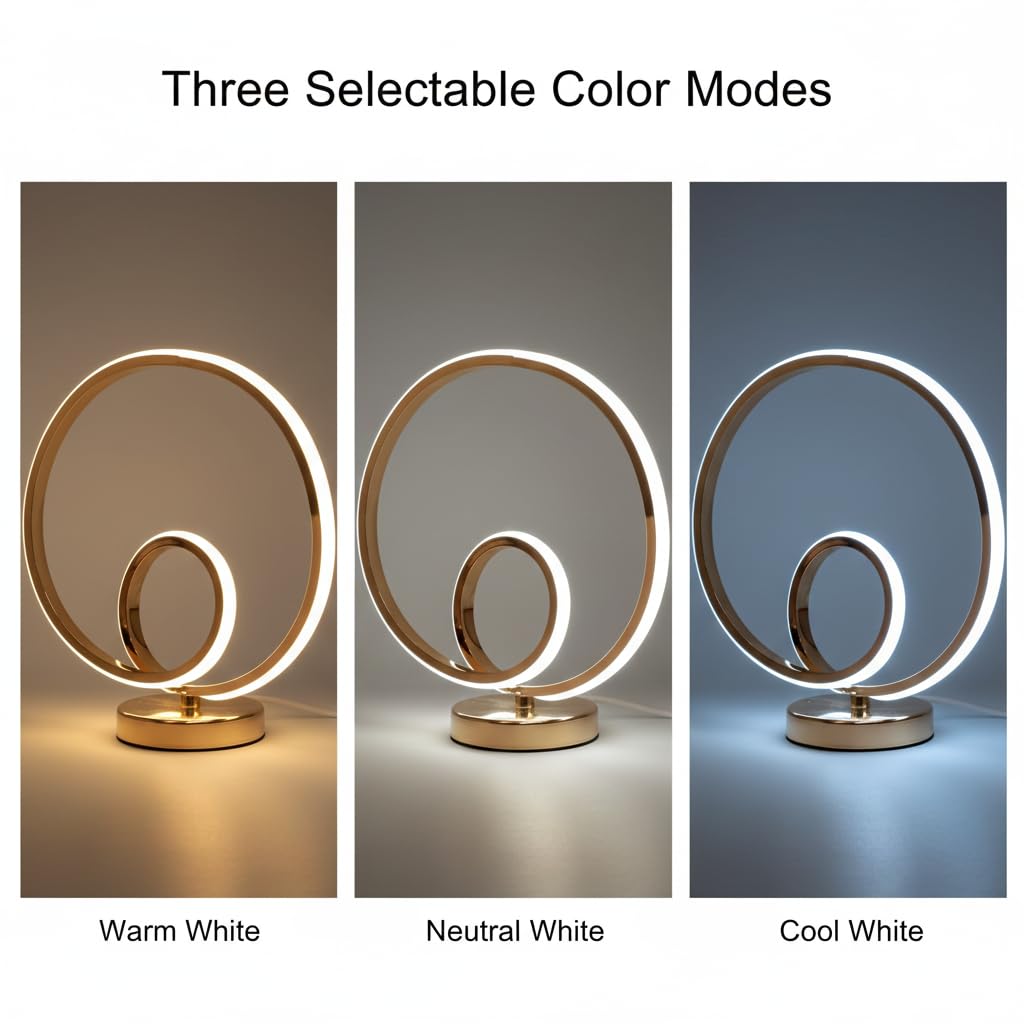Dual Ring Circle Table Lamp