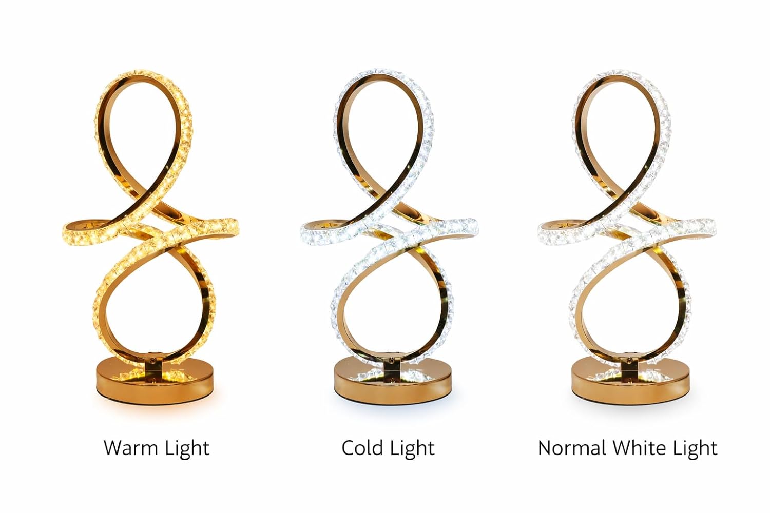 Crystal Infinity Twist LED Table Lamp