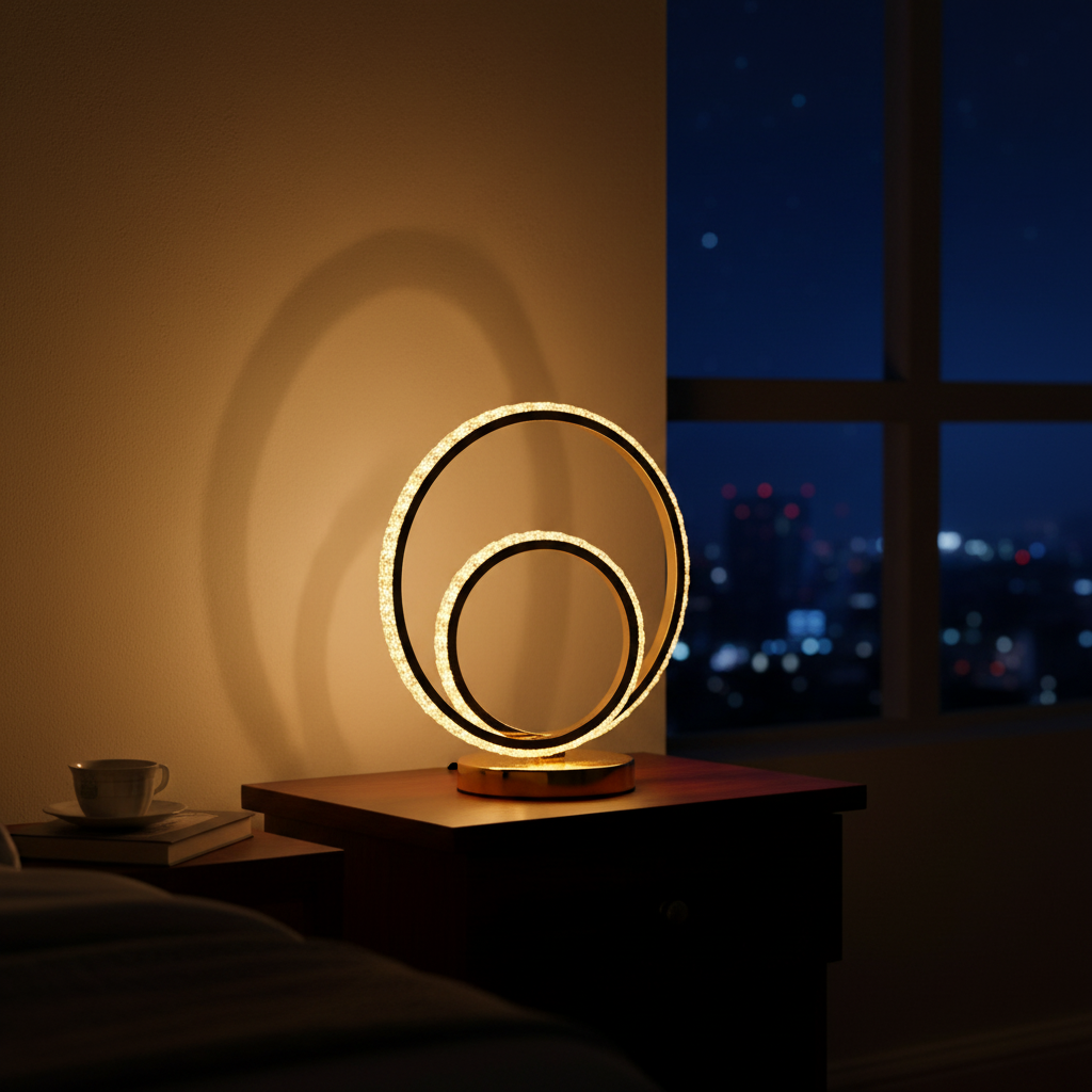 Double Ring LED Table Lamp