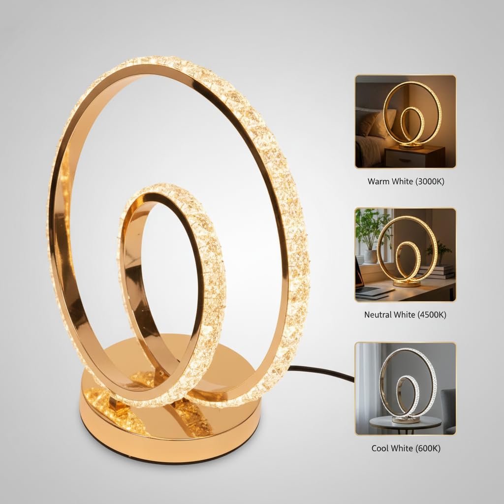 Double Ring LED Table Lamp