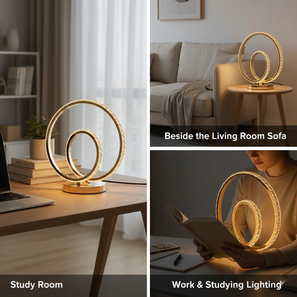 Double Ring LED Table Lamp