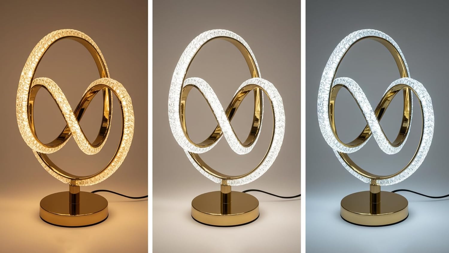 Infinity Oval Crystal LED Table Lamp