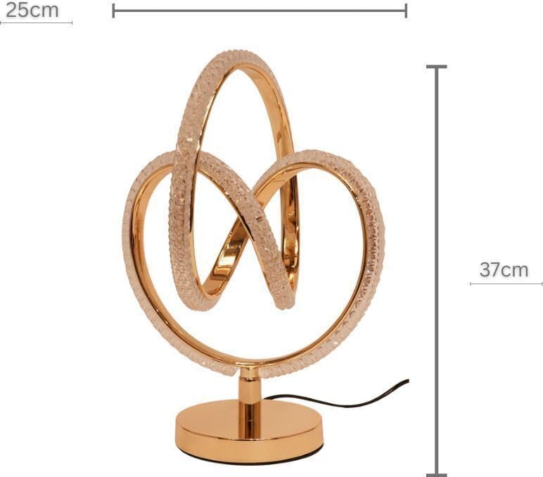 Infinity Oval Crystal LED Table Lamp