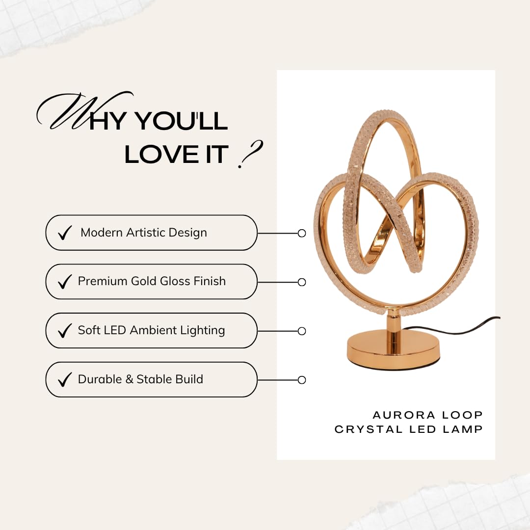 Infinity Oval Crystal LED Table Lamp