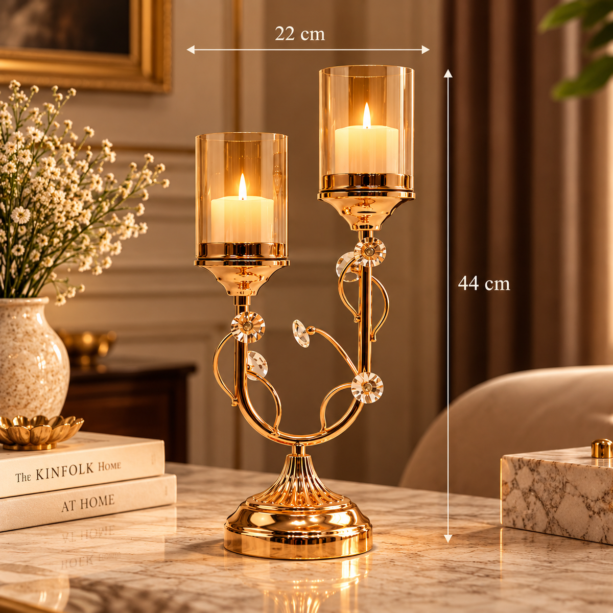 Dual Candle Holder Stand