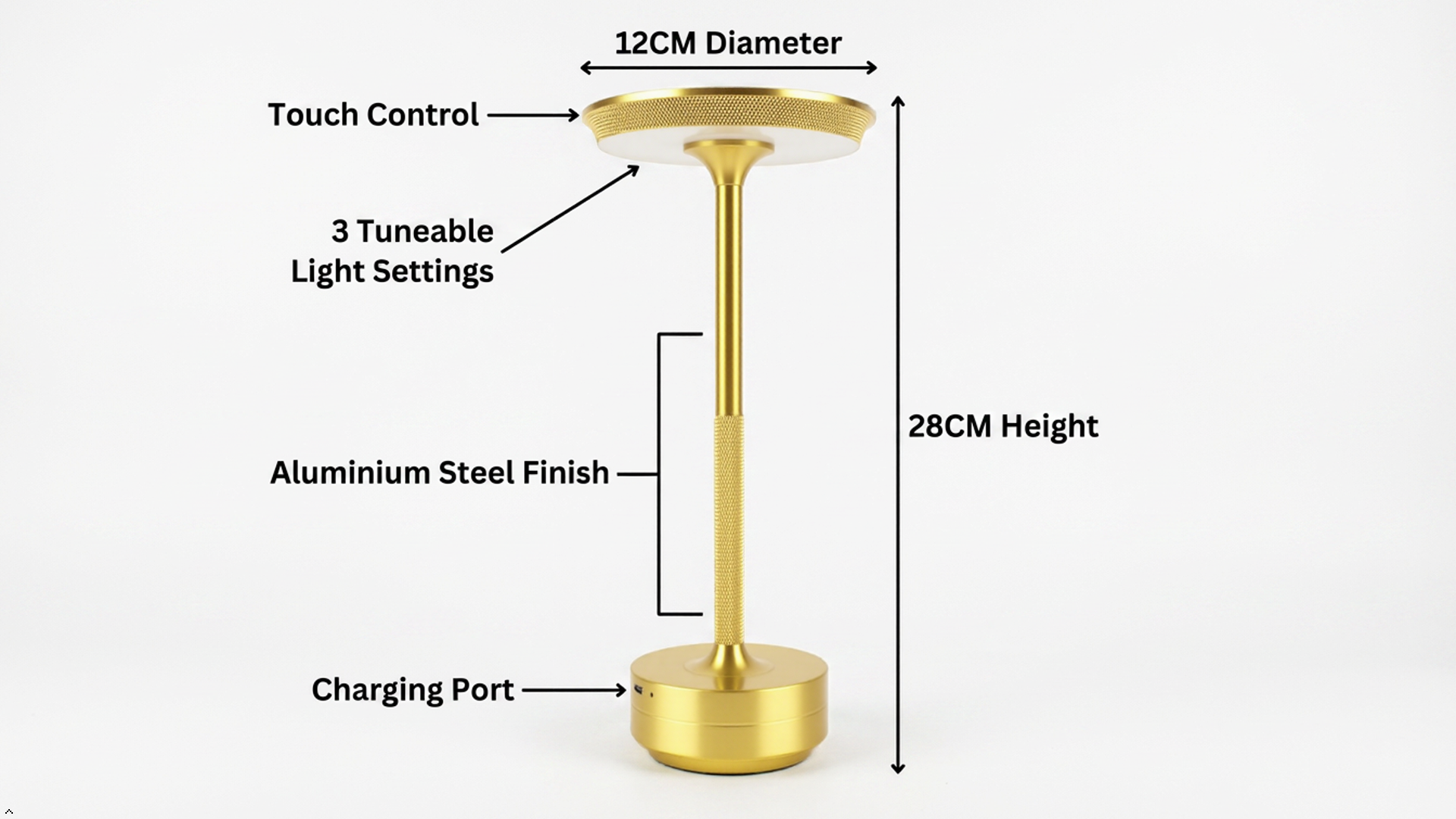 GLIDED TAP LAMP