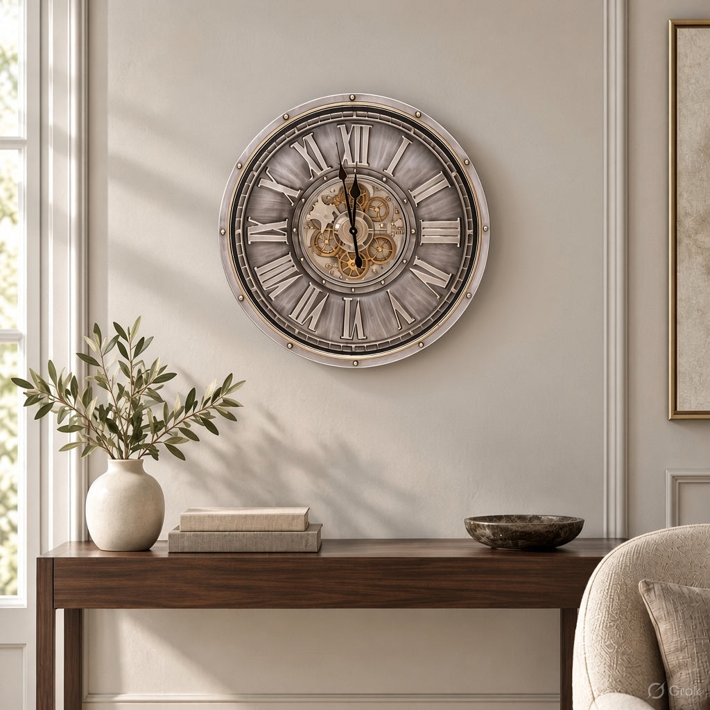 moving gear wall clock india
