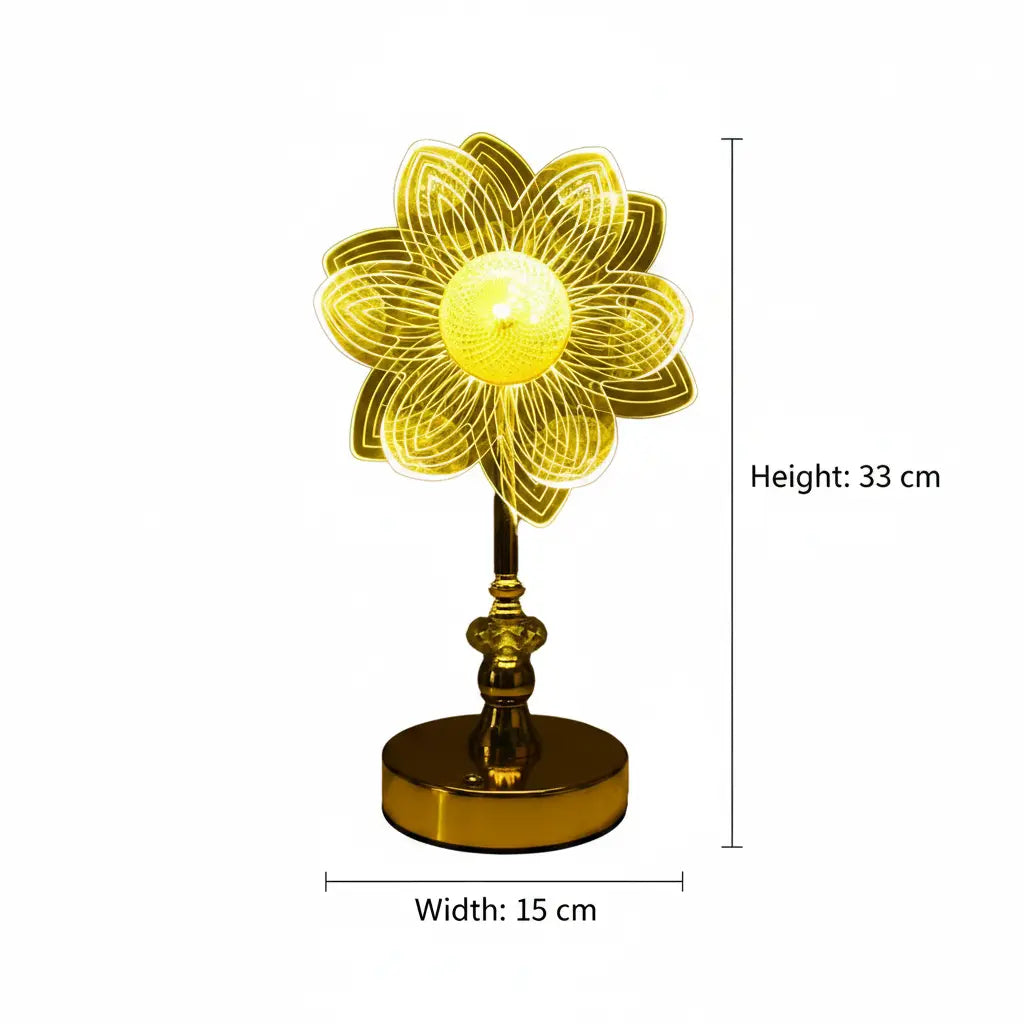 Flower LED Table Lamp with Warm Glow