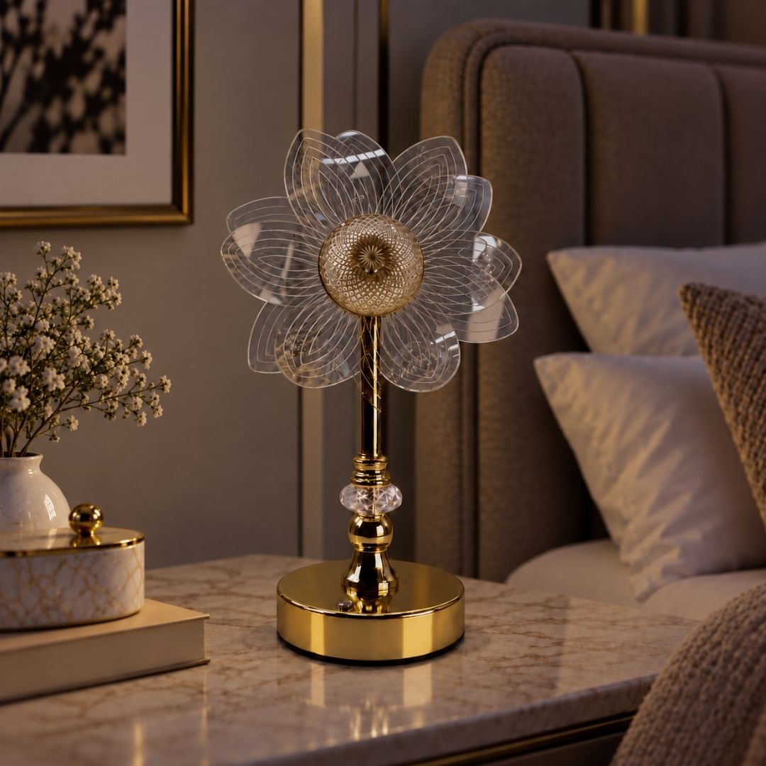 Flower LED Table Lamp with Warm Glow