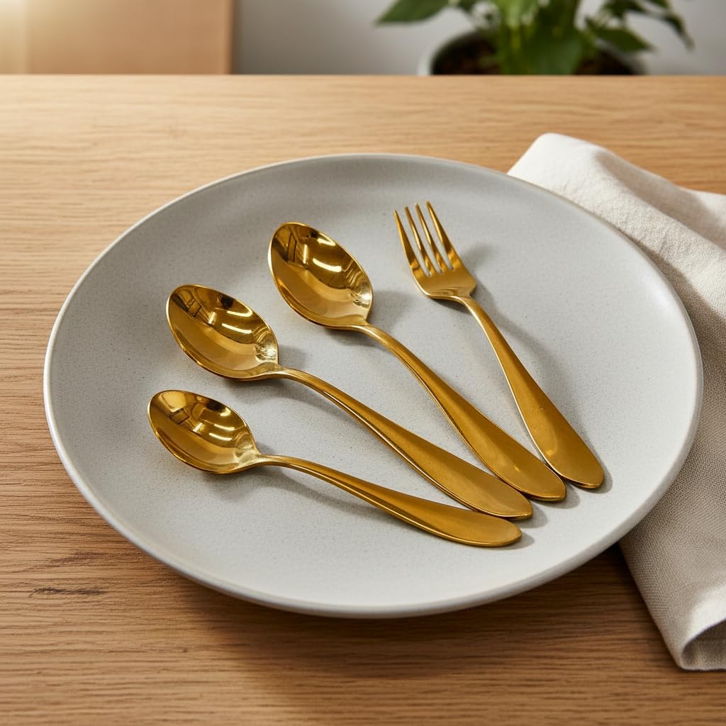Rose Gold Stainless Steel Cutlery Set 24
