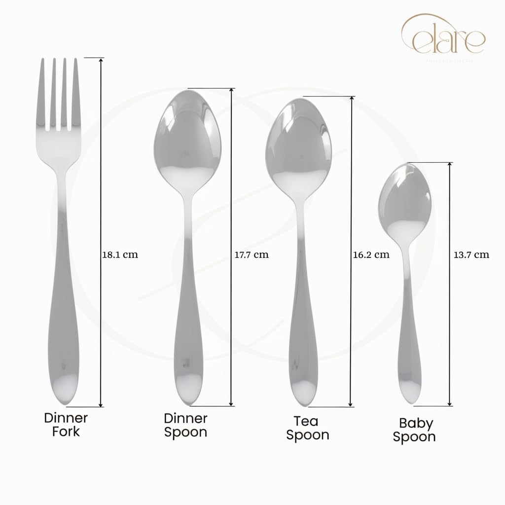 Silver Stainless Steel Cutlery Set 24