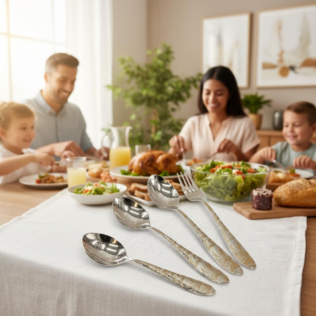 Lotus Design Stainless Steel Cutlery Set 24