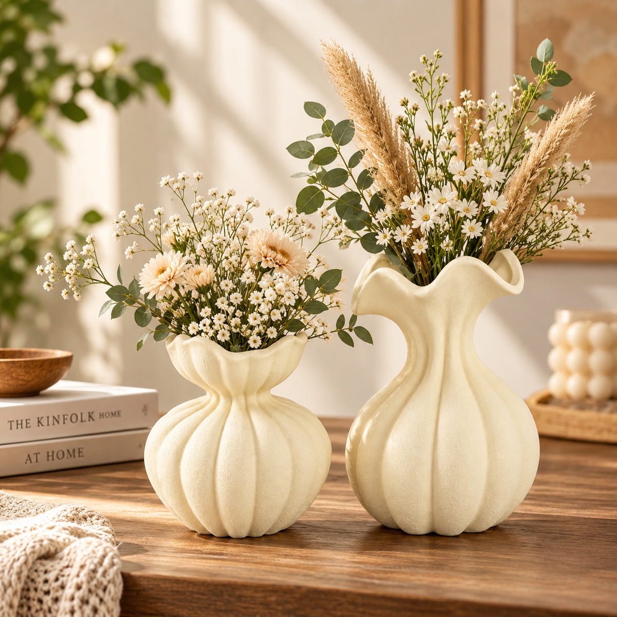 ceramic ruffle vase