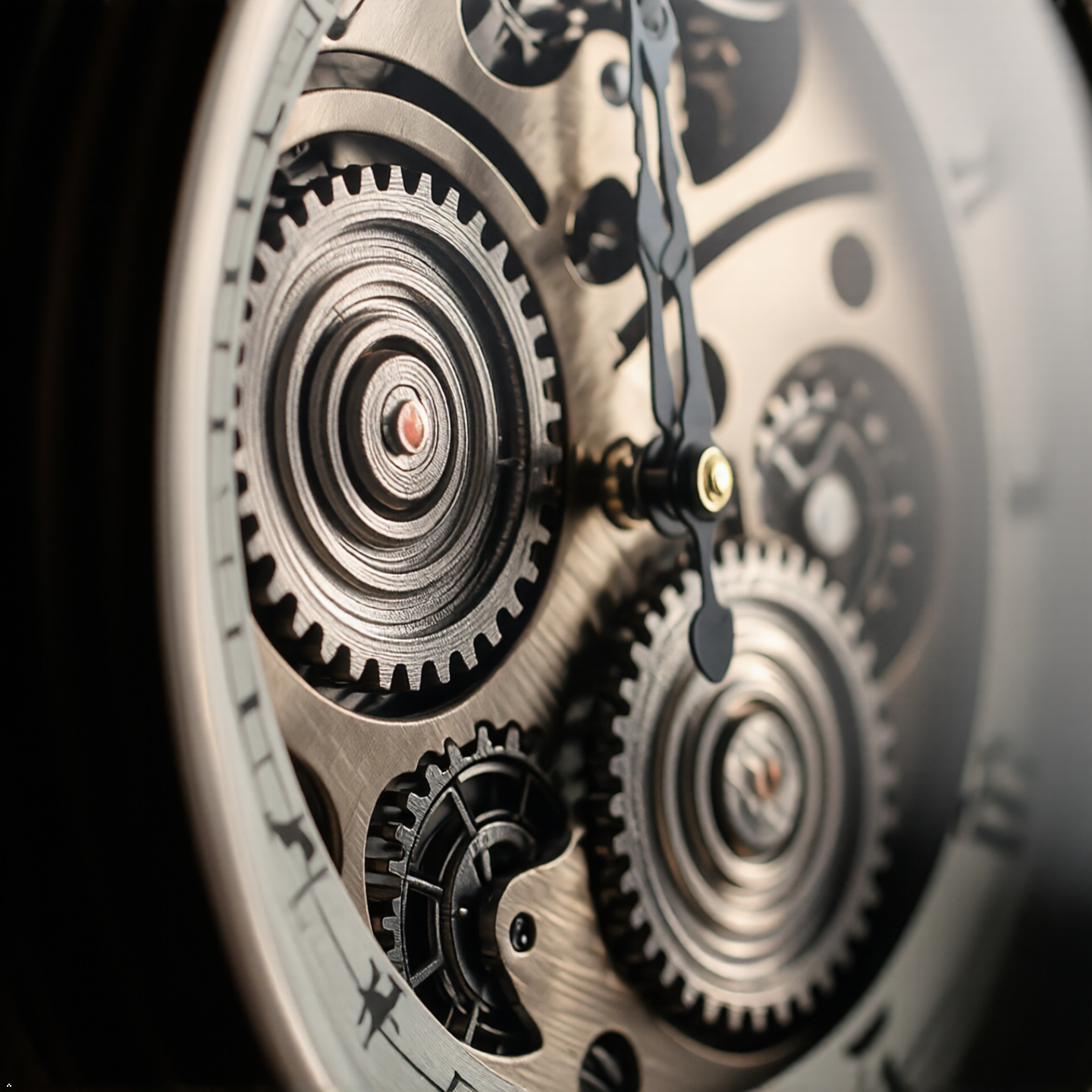 Vintage Gear Metal Table Clock