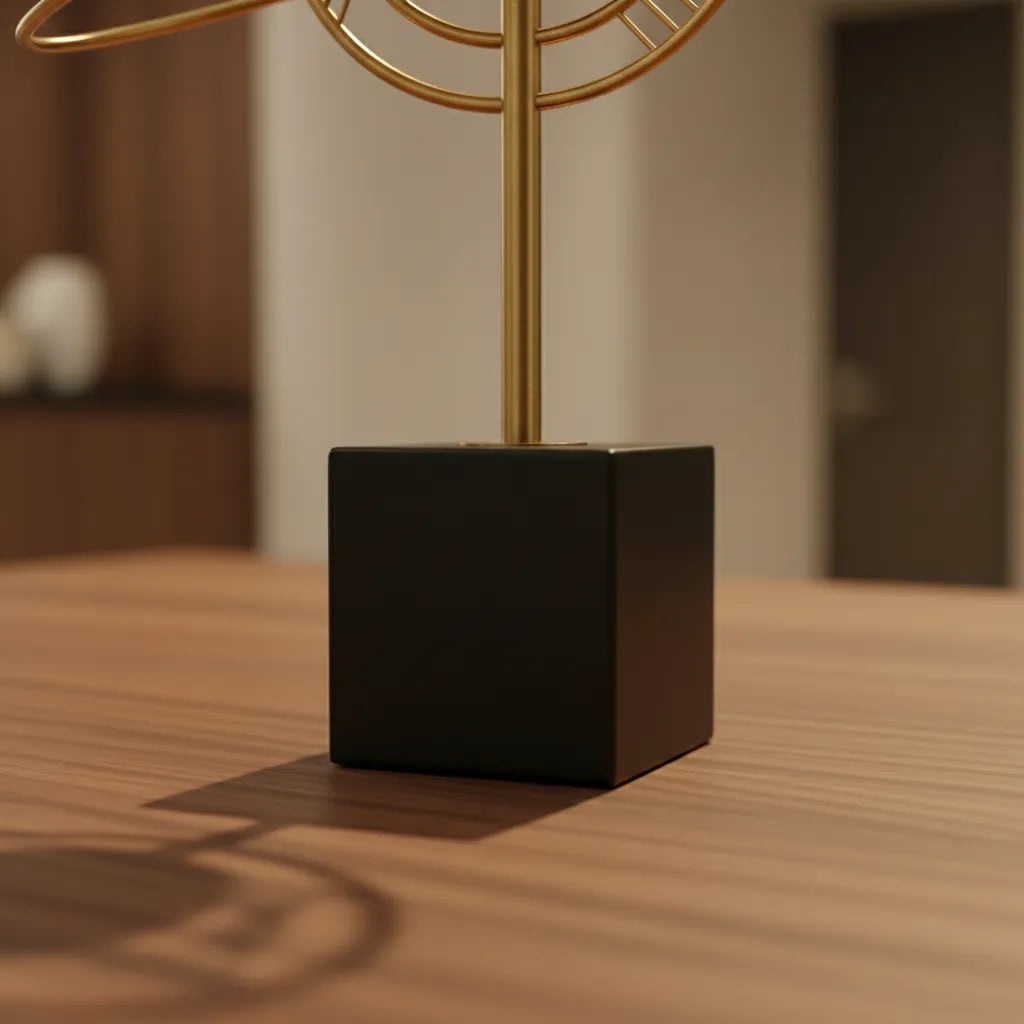 Celestial Orbit Gold Sculpture Showpiece