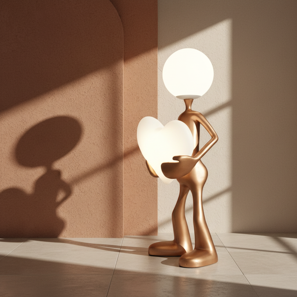 Aurelia Heart Sculpture Floor Lamp