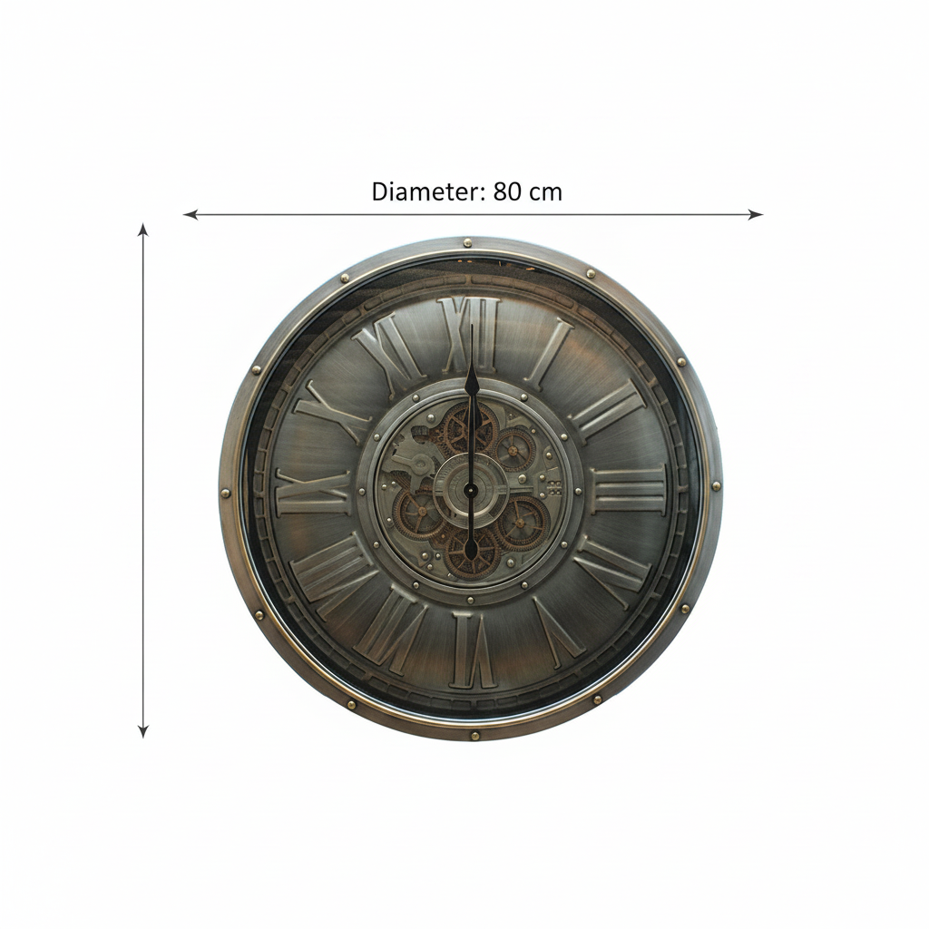 Industrial Roman Gear Wall Clock