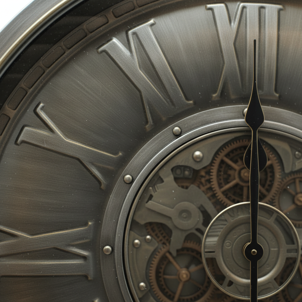 Industrial Roman Gear Wall Clock