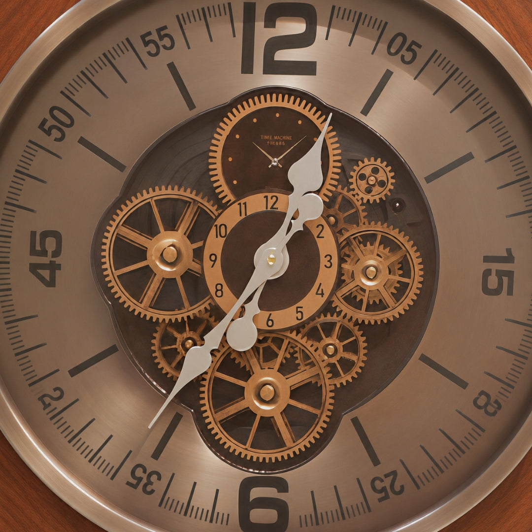 Modern bronze wall clock