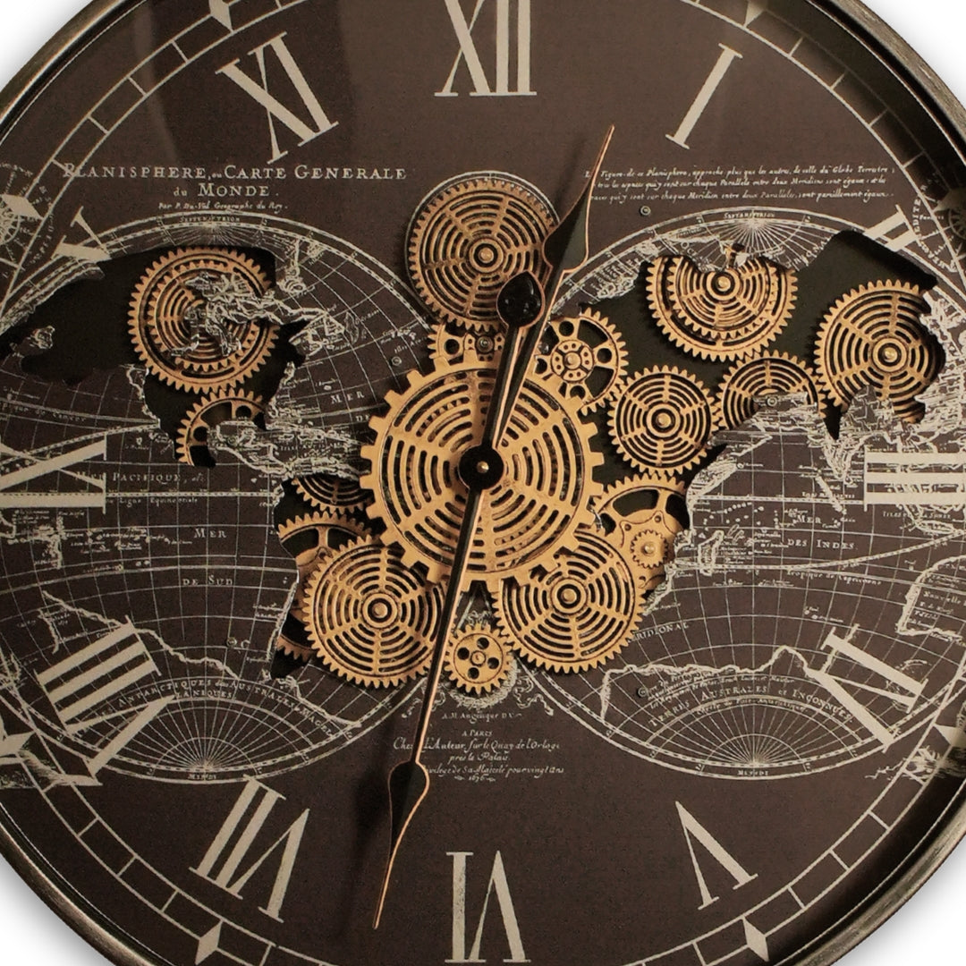 Royal Retro Vintage Wall Clock, Antique Bronze Metallic Finish
