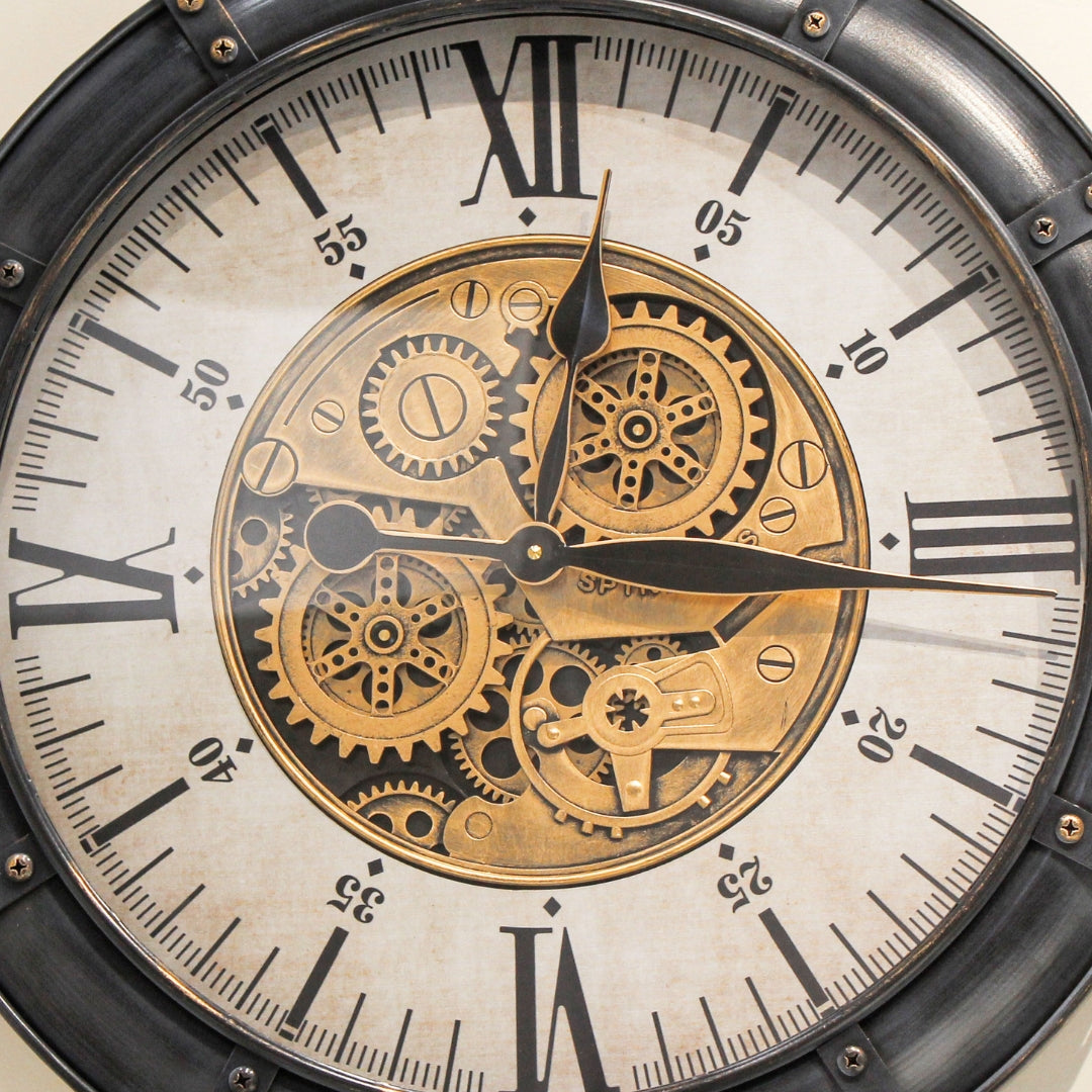 Old Town Roman Gear Wall Clock