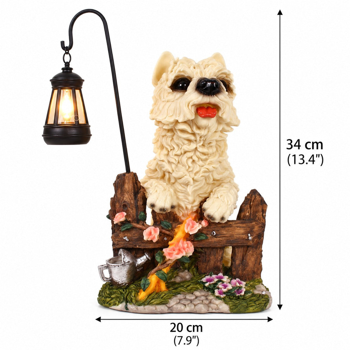 Playful Dog Garden-Fence Sculpture