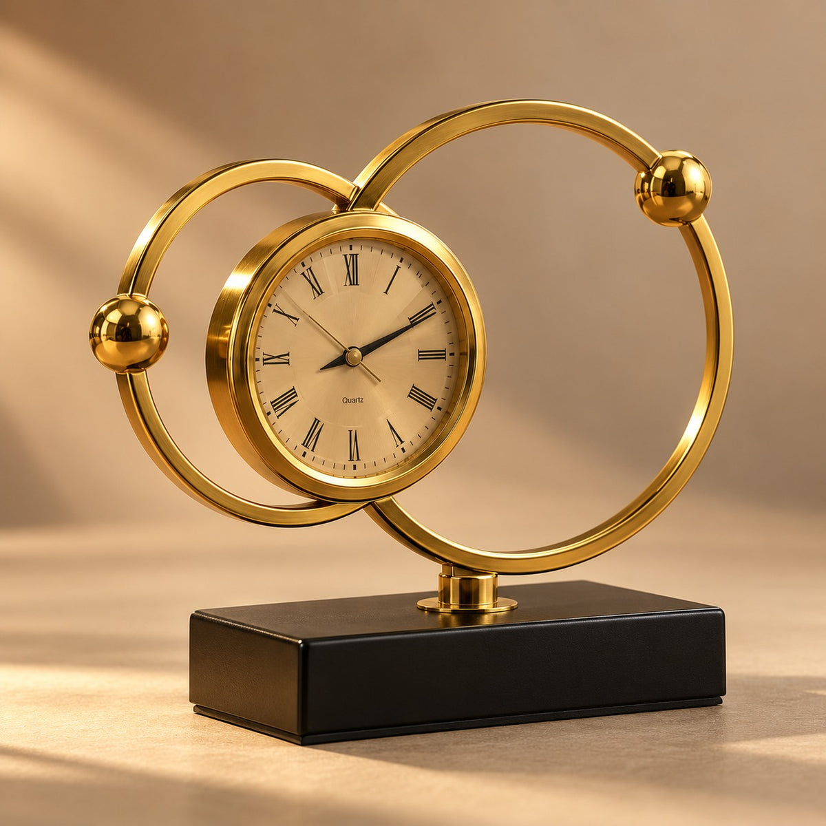 Dual ring desk clock