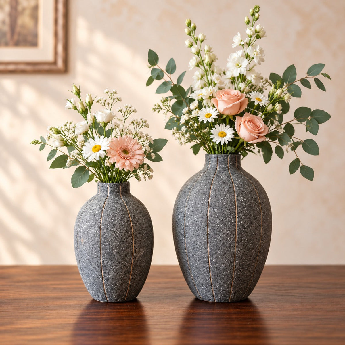 Ceramic Vase with Vertical groove