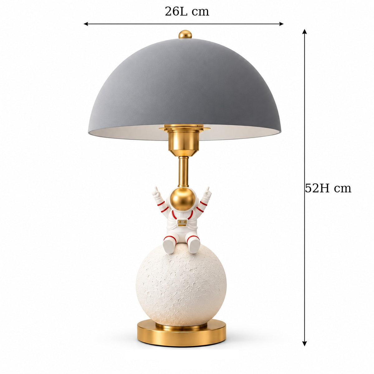 Astronaut Table Lamp with Dome Shade