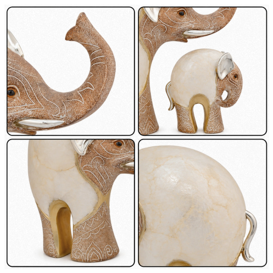 Luxury Mother & Child Elephant Showpiece Set