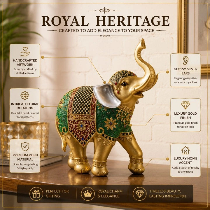 Royal Heritage Large Elephant Showpiece