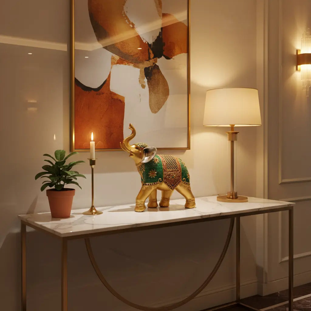 Royal Elegance Elephant Decor Showpiece