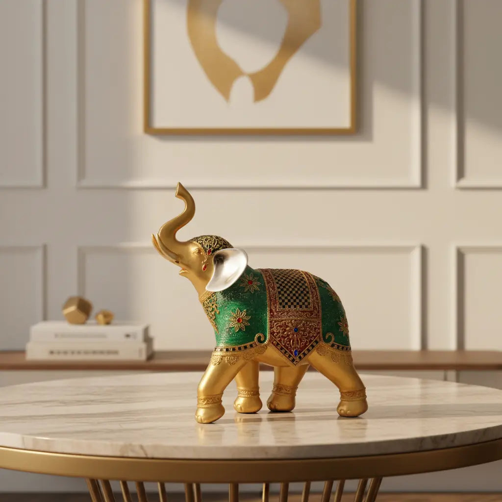 Royal Elegance Elephant Decor Showpiece