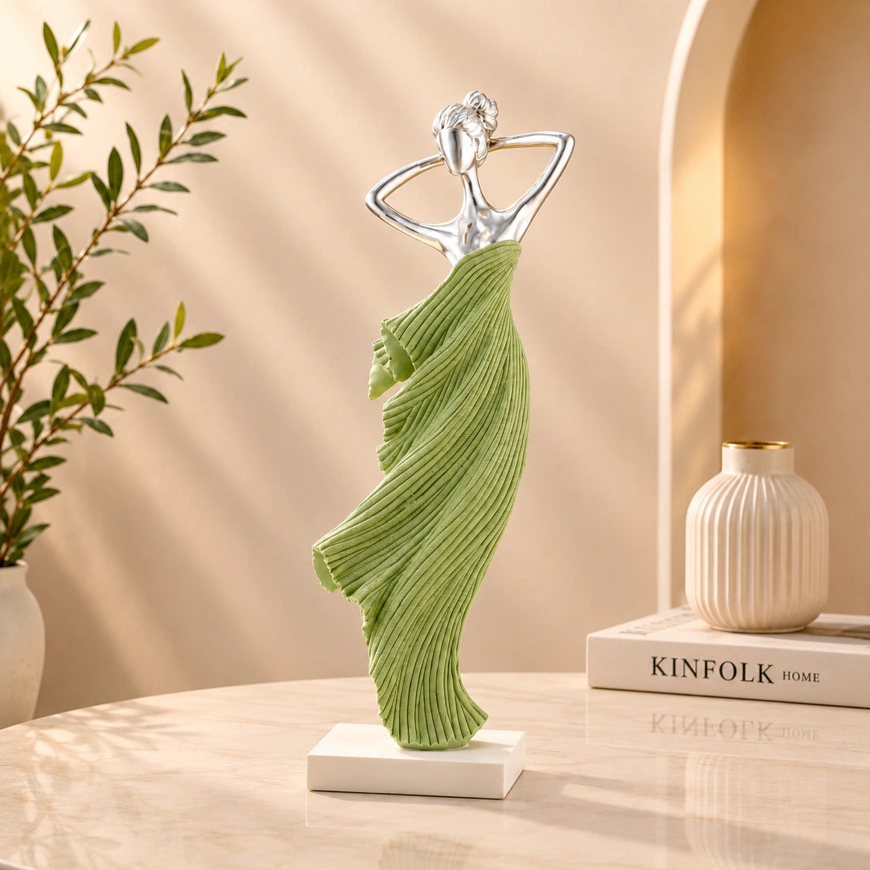 Graceful Bloom Lady Figurine Showpiece