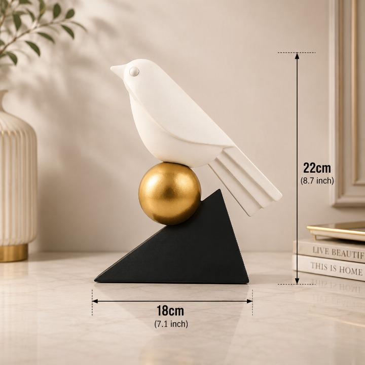 Luna Bird Sculptural Decor Accent