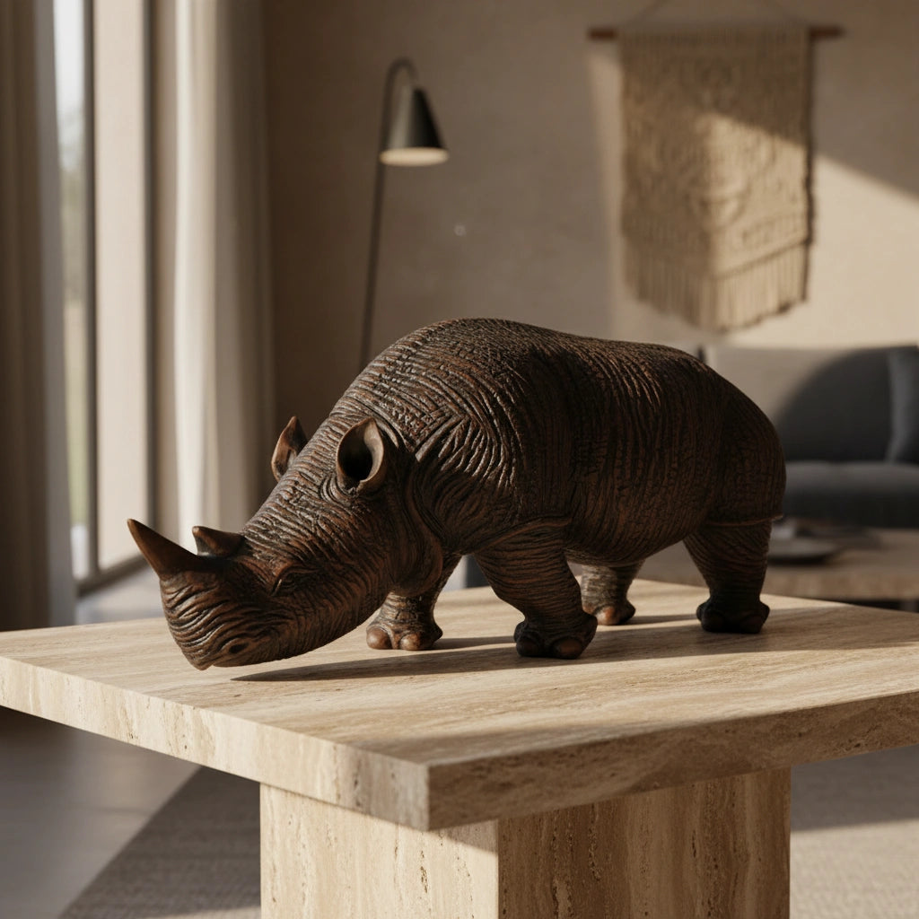 Safari Luxe Rhino Decor Accent