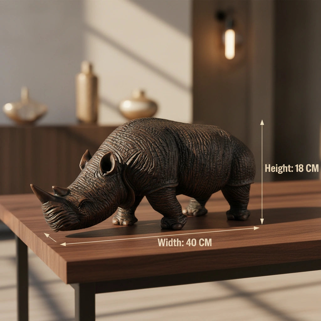 Safari Luxe Rhino Decor Accent