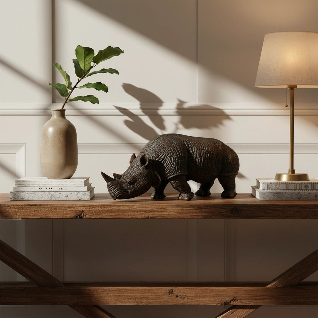 Safari Luxe Rhino Decor Accent