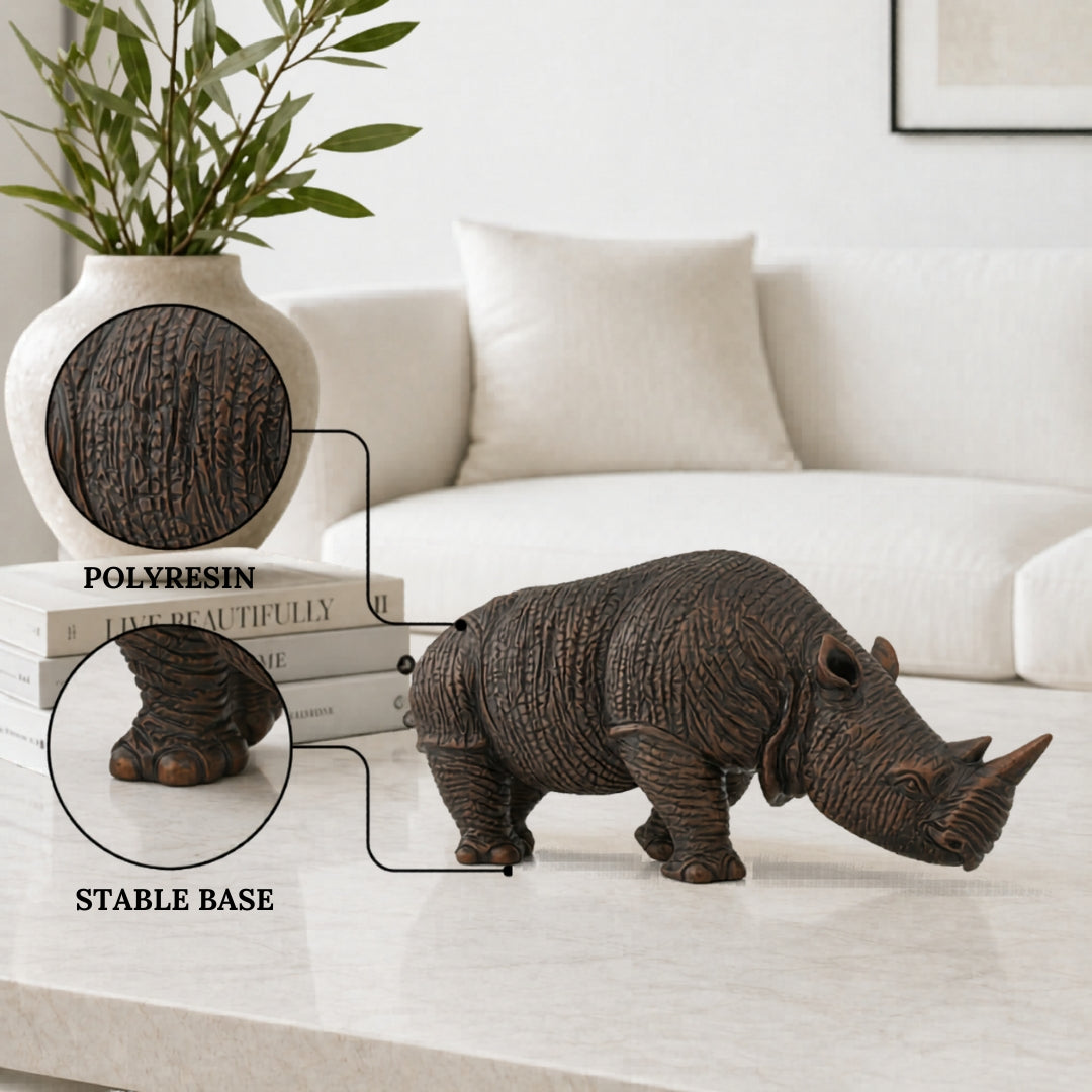 Safari Luxe Rhino Decor