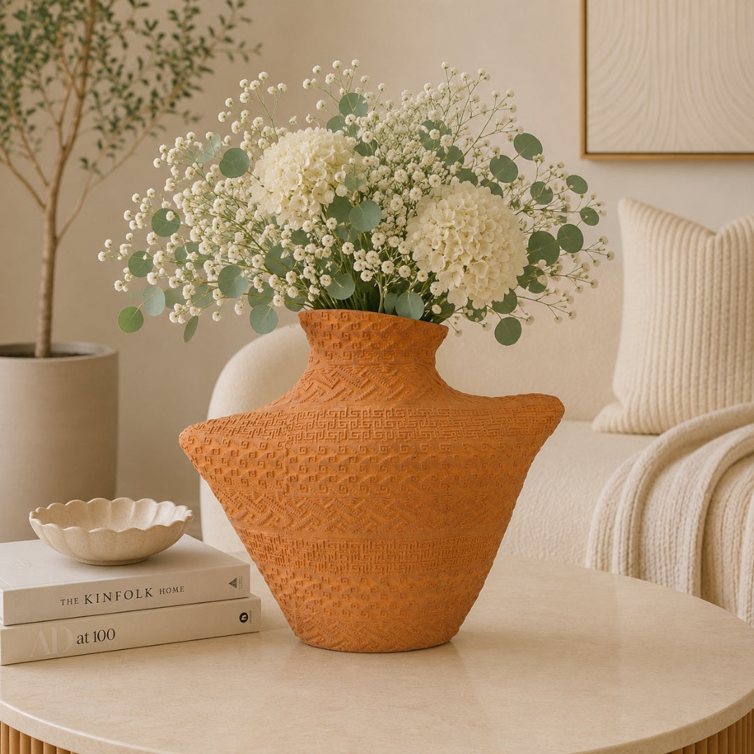 earthy ceramic vase
